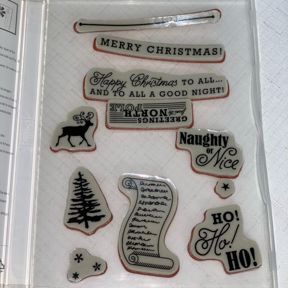 Stampin Up Greeting Santa Christmas Set 11 List Ho Season Tree Winter Expression - Picture 6 of 10